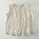 ເສື້ອເຊີດແຂນບໍ່ມີແຂນ polka dot lace linen ເຊື້ອເຫັດຫວານ
