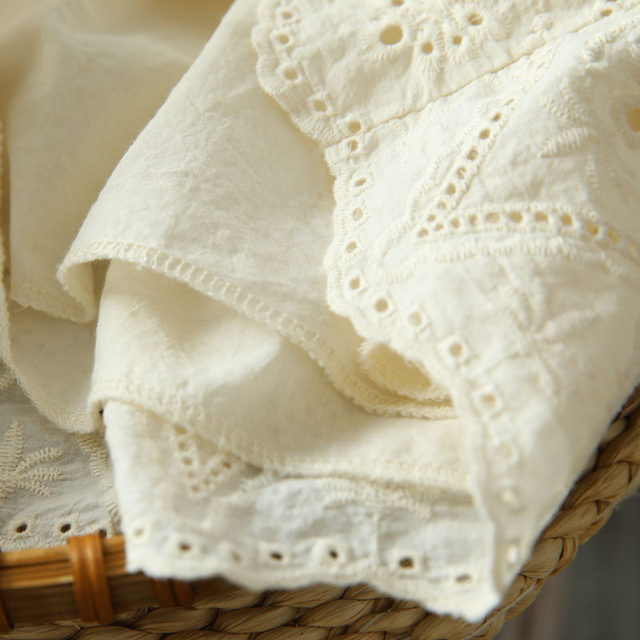 ສັ້ນ Elastic waists ຝ້າຍບໍລິສຸດ summer embroidery double layer opaque