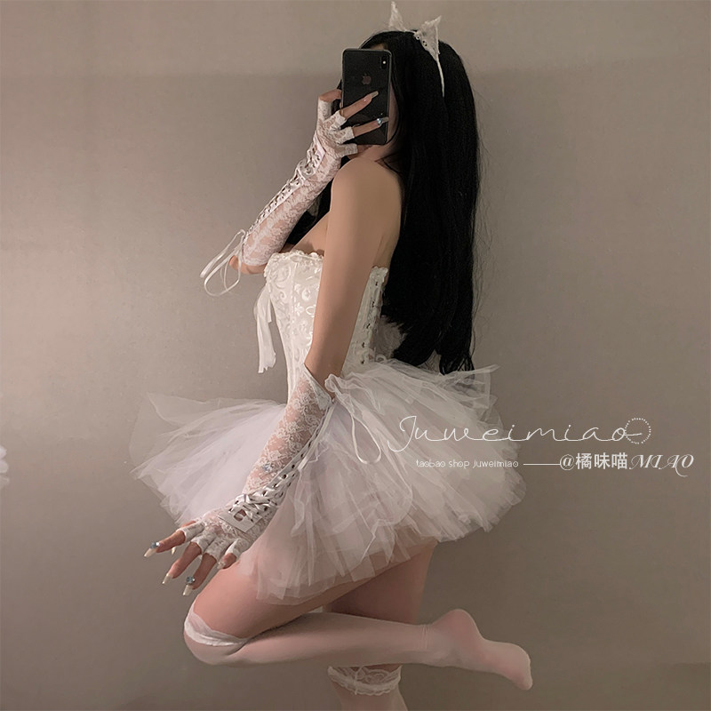 橘味喵:性感猫女纯欲万圣节圣诞节服装兔女郎天使cos服饰穿搭制服