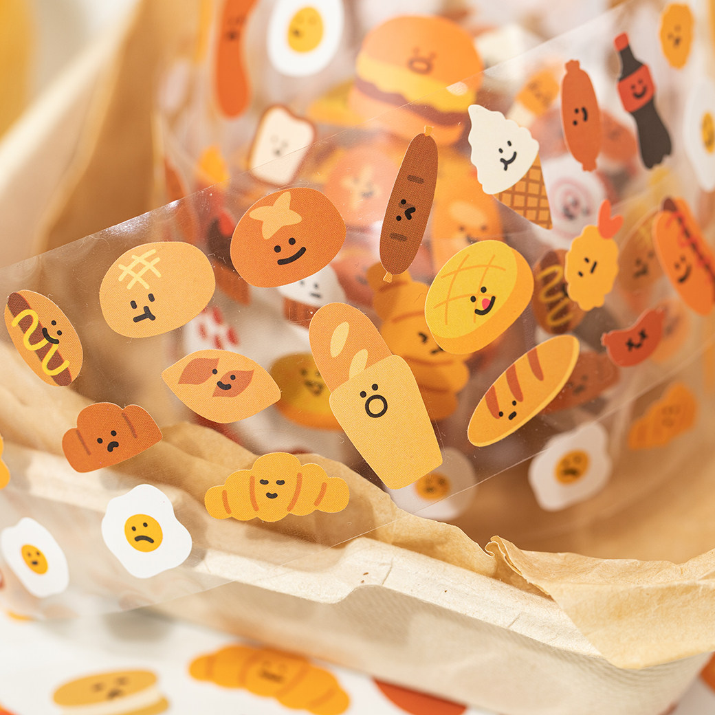 签收好心情手帐模切胶带卡通食物水果表情手账日记装饰diy素材贴,淘宝优惠券,粉丝福利购,淘宝优惠卷