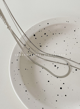 双层冷淡风钛钢蛇骨链博主同款