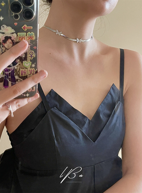 MONA同款叠戴蝴蝶蛇骨链金属项链