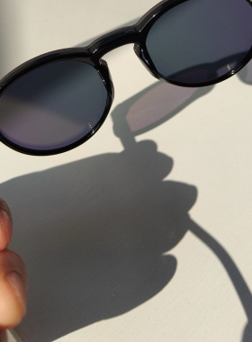 欧单女子无边框全框圆形太阳镜墨镜遮阳镜防晒粉色电镀潮流眼镜