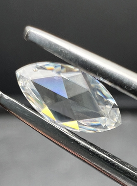 0.1-0.25ct马眼形平底玫瑰切莫桑裸石工厂直销人工合成宝石过测笔