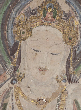 敦煌壁画美人菩萨佛像工笔