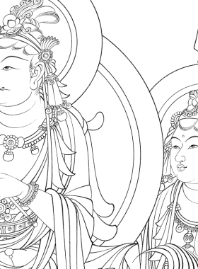 高清工笔画敦煌榆林25壁画大图