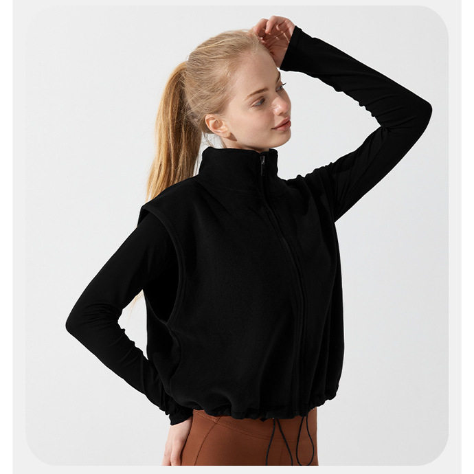 极悠秋冬健身外套保暖马甲奥粒绒背心舞蹈服上衣芭蕾舞上衣开衫女,淘宝优惠券,粉丝福利购,淘宝优惠卷