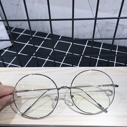 加大加宽155mm复古胖脸超大圆男女框防辐射防蓝光近视平光眼镜架 - 图1