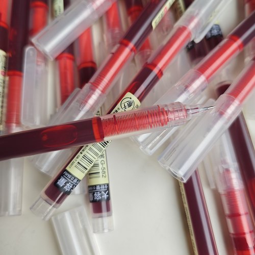 红色直液笔30支全针管0.5mm A1-592 - 图0