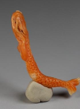 [美人鱼]天然海洋有机半宝石纯手工雕刻小件 原创0.88g 楼叔孤品