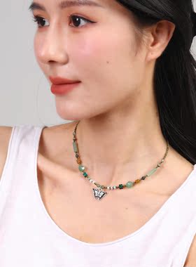 逸水红颜东陵玉女项链锁骨链