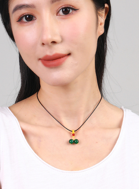 逸水红颜玛瑙女性项链锁骨链