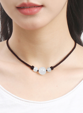 逸水红颜玛瑙女百搭项链