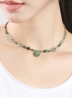 逸水红颜东陵玉女项链锁骨链