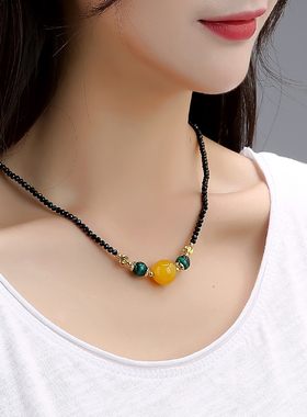 小清新锁女夏天脖子装饰品项链