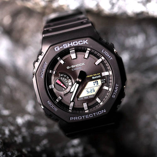 CASIO新品G-SHOCK运动手表金属太阳能蓝牙连接双显GBM GA-B 2100 - 图1