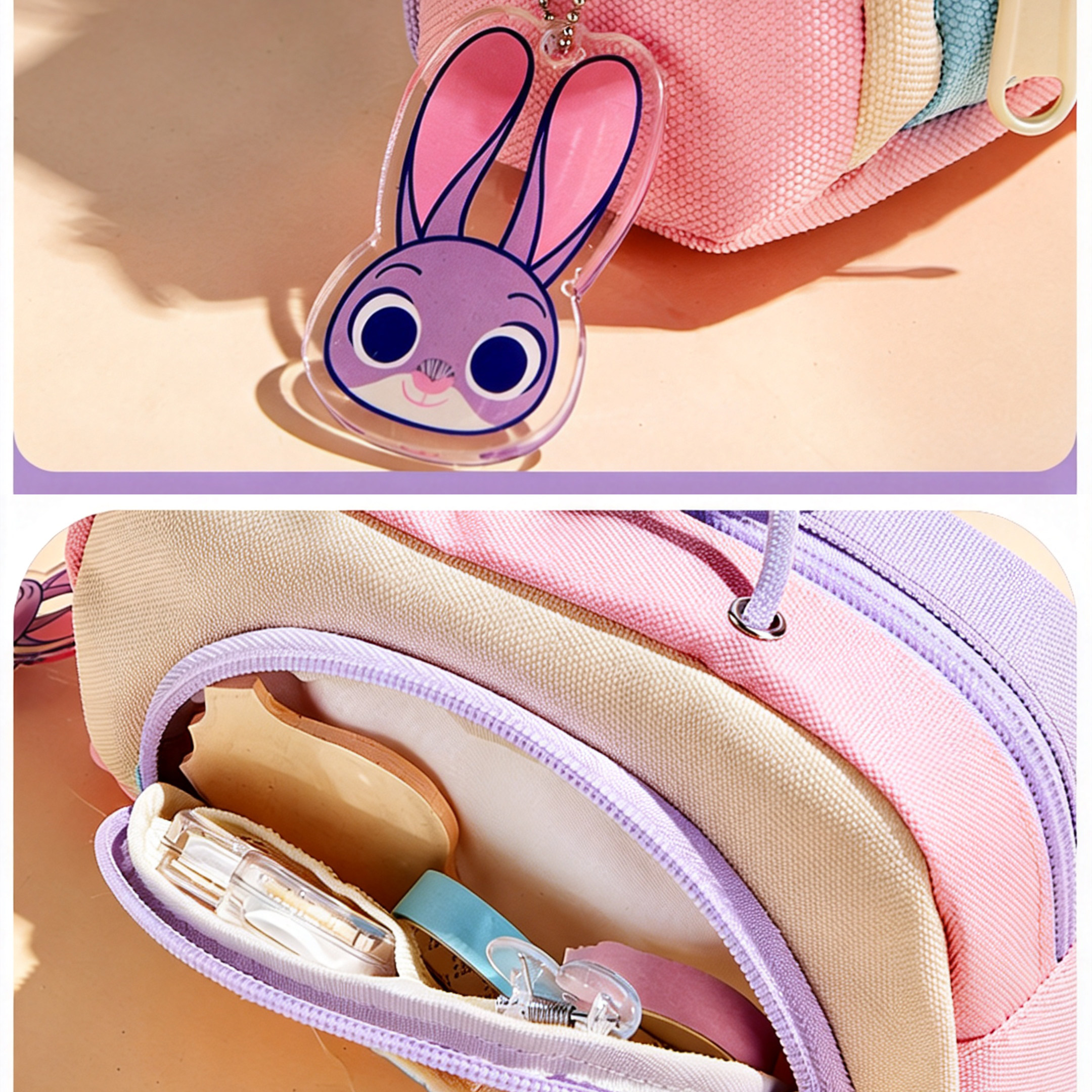 新款迪士尼笔袋小学生可爱撞色拉链文具盒男女生大容量手提83466,淘宝优惠券,粉丝福利购,淘宝优惠卷