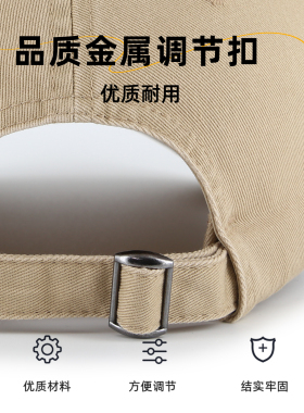 lackpard大头围宽帽檐鸭舌帽男士四季款软顶水洗纯棉棒球帽显脸小
