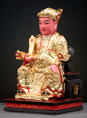 香樟木家用灶君神像供奉火神