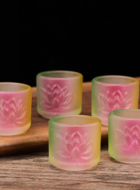 彩色琉璃小酒杯家用供奉