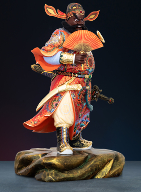 香樟木雕佛像天师钟馗神像钟馗