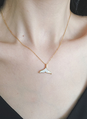 小众设计感新款人鱼尾天然项链