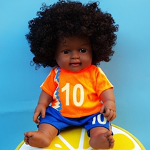 Small Black Ocean Doll African Emulation Doll Children Toy Football Baby Gift Bottle