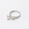 Golden Charm 7-8mm perfect round akoya seawater pearl ring S925 silver bracelet gift for girlfriend