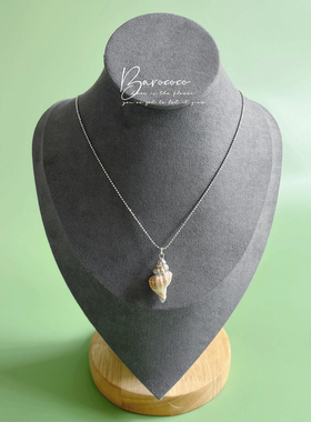 【一片海一次驻足】清冷松弛感天然贝壳短项链鎏金海螺铜链锁骨链