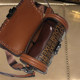 Bag Women's 2025 new trendy high-end fashion cartoon badge cylinder leather pillow bag one-shoulder crossbody bag