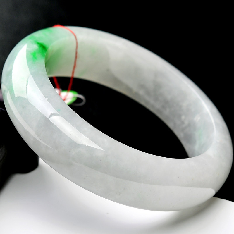豪8印象m160玉镯子阳绿翡翠手镯 豪8印象手饰