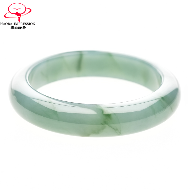 豪8印象·手镯之家S8-192天然翡翠手镯圈口57.0mm冰种蓝水玉镯 - 图0