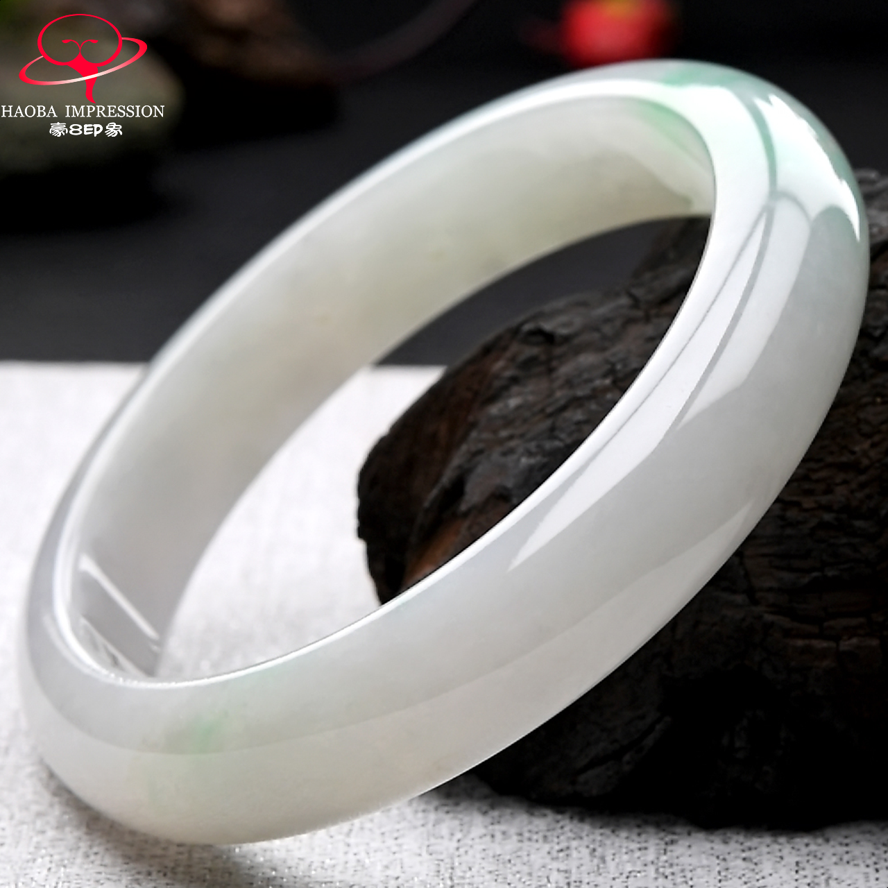 豪8印象s58-439冰种女翡翠手镯 豪8印象手饰