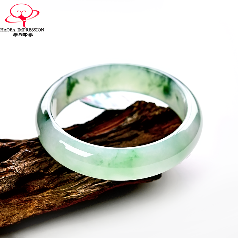 豪8印象m2429天然翡翠缅甸手镯 豪8印象手饰