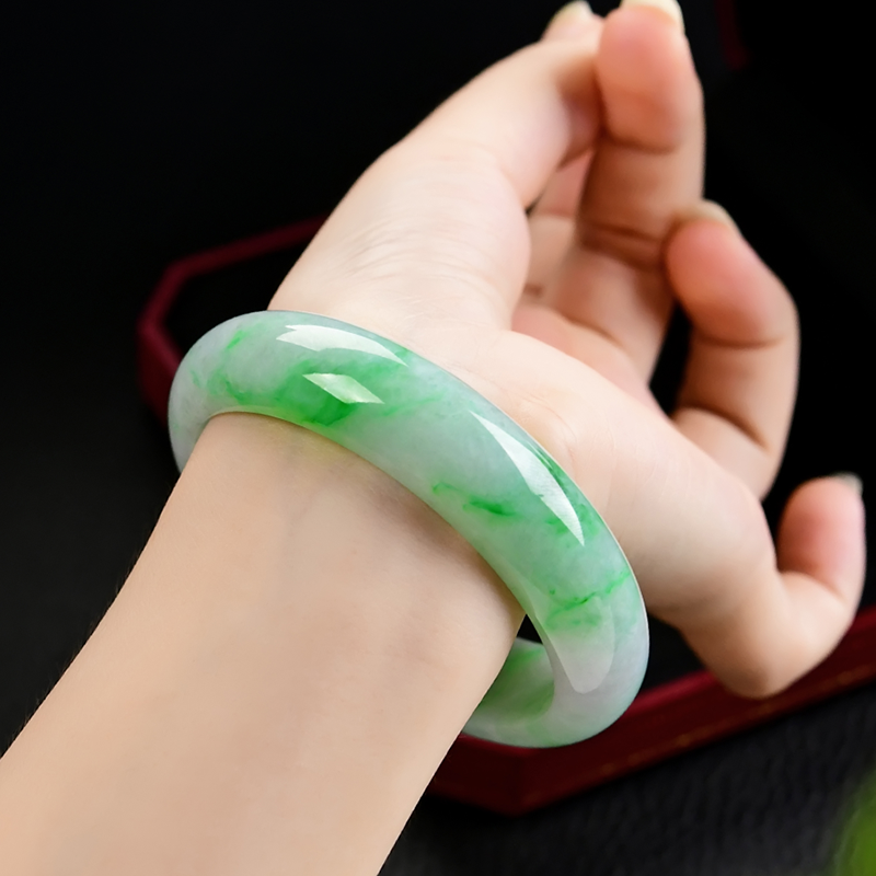 豪8印象s88-224玉镯白底翡翠手镯 豪8印象手饰