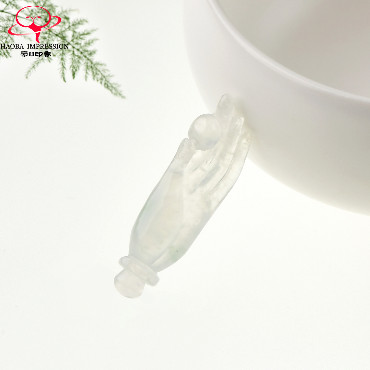 豪8印象x602天然翡翠佛手冰种玉坠 豪8印象颈饰