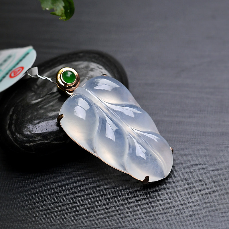 豪8印象l1181翡翠玉叶女款吊坠 豪8印象颈饰