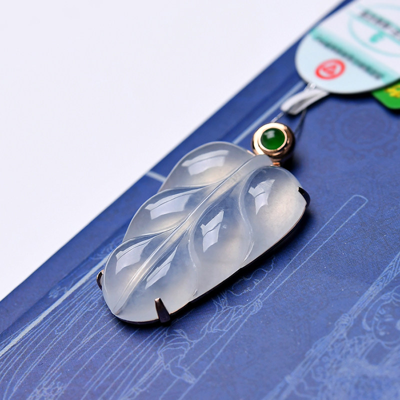 豪8印象l1181翡翠玉叶女款吊坠 豪8印象颈饰