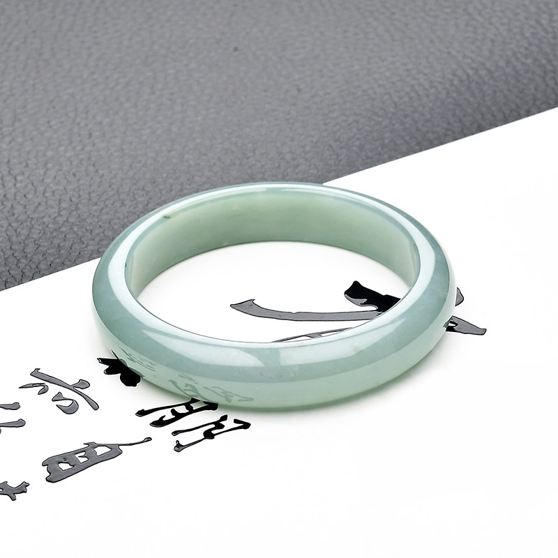 豪8印象f612天然翡翠女冰种玉镯 豪8印象手饰