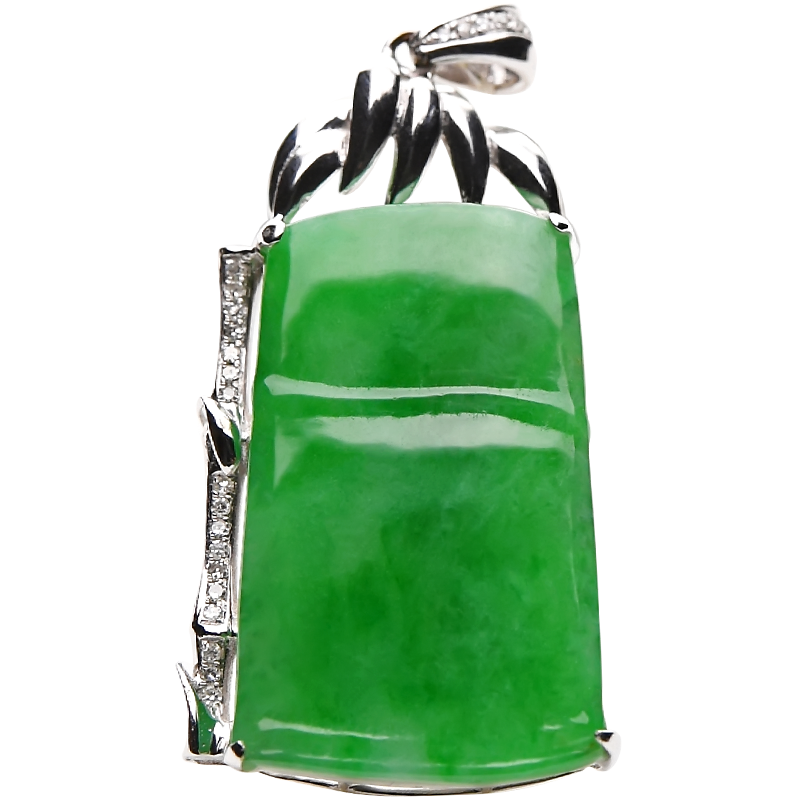 豪8印象l969镶嵌金钻竹节女吊坠 豪8印象颈饰