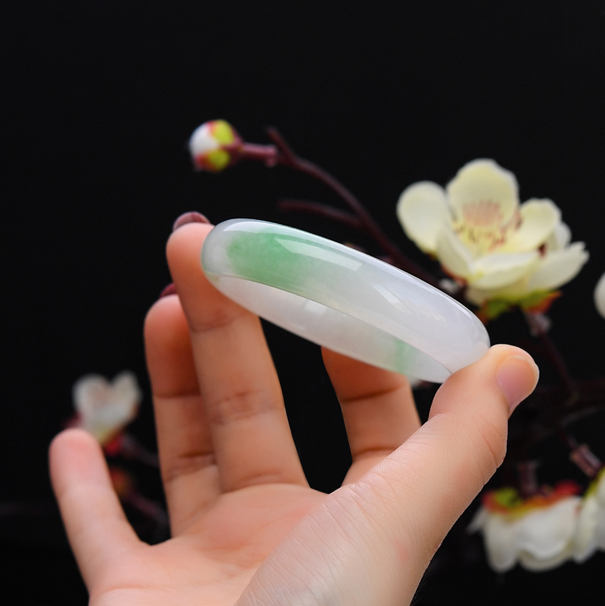 豪8印象l1006翡翠贵妃冰种玉镯子 豪8印象手饰