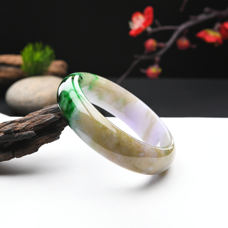 豪8印象m1928天然翡翠阳绿手镯 豪8印象手饰