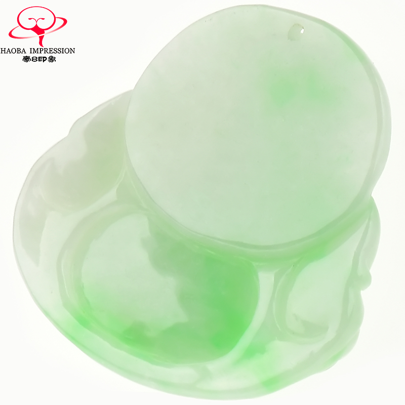 豪8印象x1101天然翡翠淡绿女吊坠 豪8印象颈饰