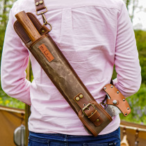 Wild Man Bushcraft outdoor camping portable oil wax axe Mad Horse Bull Leather Back Hanging Integrated Hand Axe Sleeve