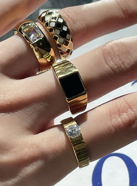 戒指女小众设计感透明时尚个性