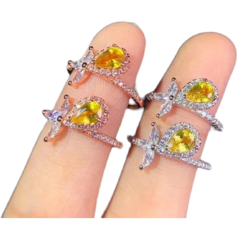 天然黄蓝宝戒指4乘6 925银精工镶嵌 天然蓝宝石彩宝,淘宝优惠券,粉丝福利购,淘宝优惠卷