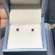 Natural pigeon blood red ruby emerald earrings