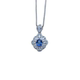 925 silver natural royal blue sapphire pendant 5×6 natural colored gemstone jewelry