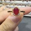 Natural pigeon blood red ruby 925 silver ring
