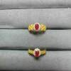 Natural colored ruby ​​Jiuyuan jewelry pigeon blood red